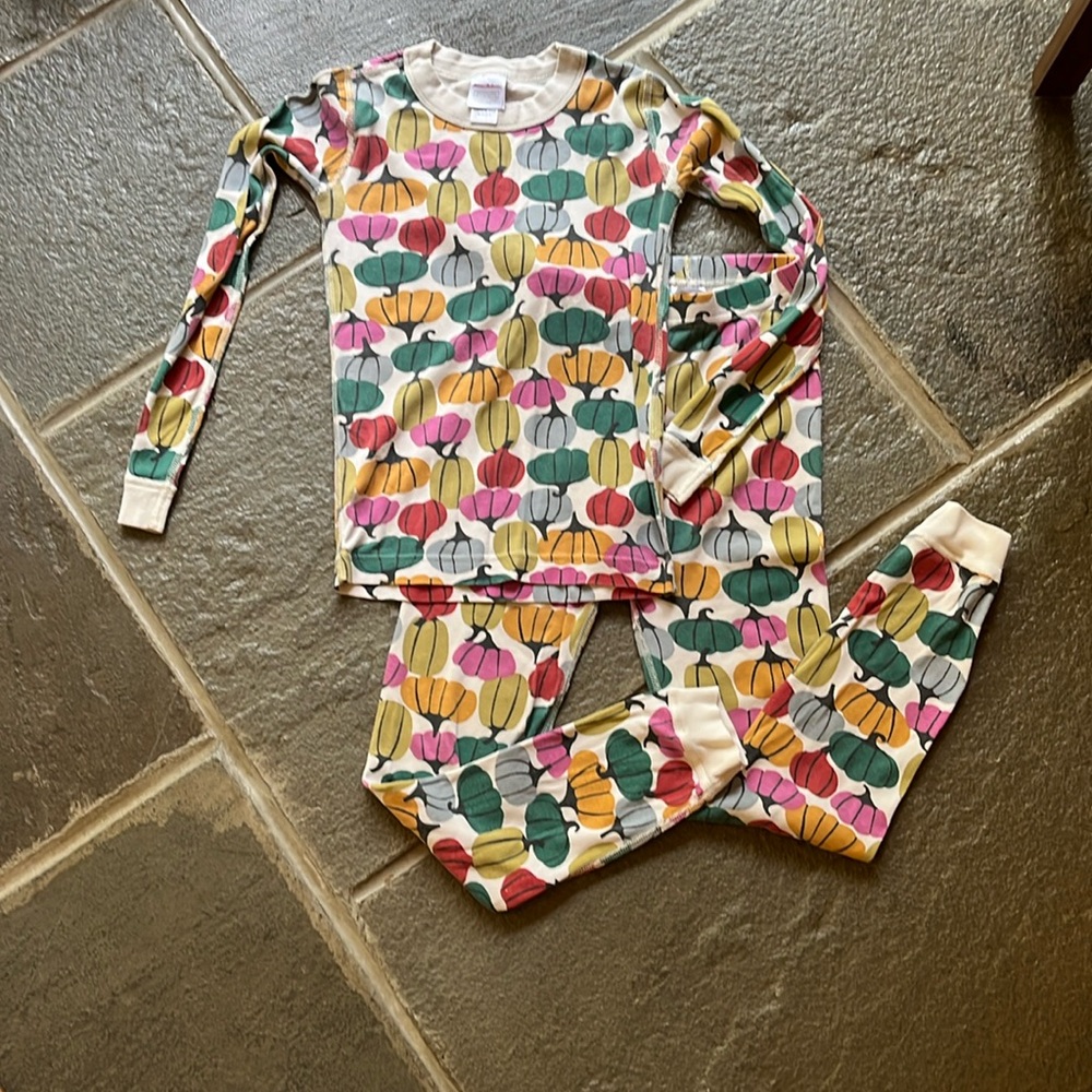 Hanna Andersson Kids Pumpkin Pajamas Size 8